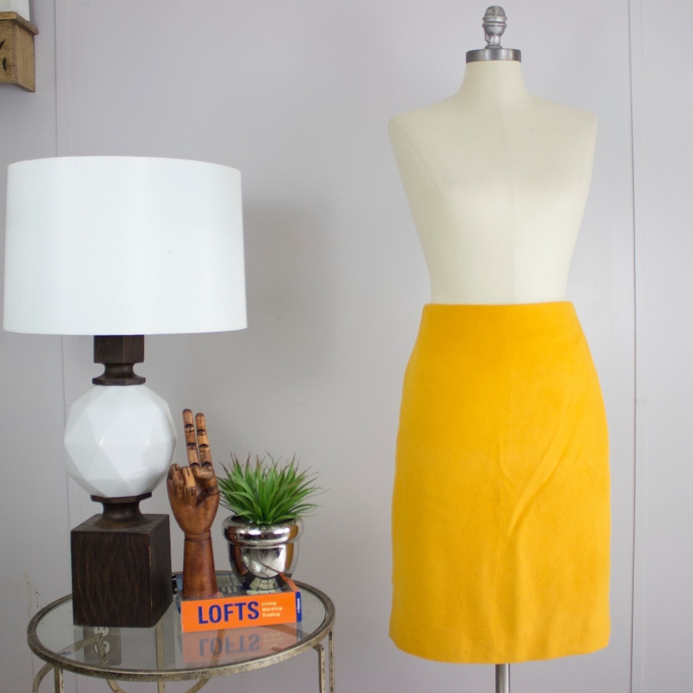 Talbots Mustard Pencil Skirt